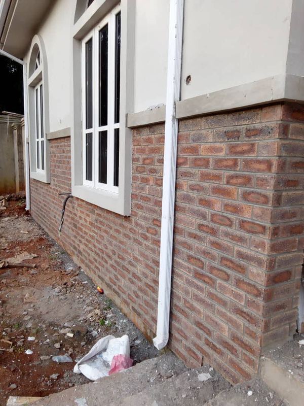Facing brick detail to a service elevation