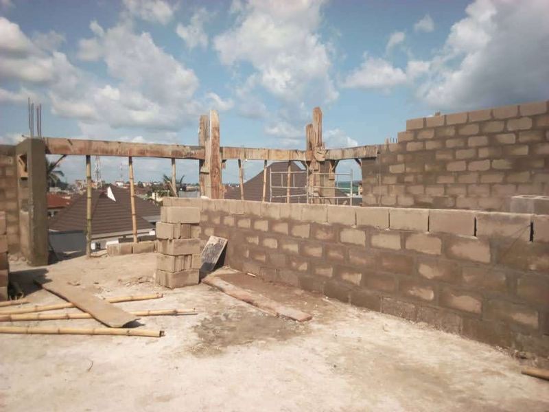 Lintels and blockwork between structural columns
