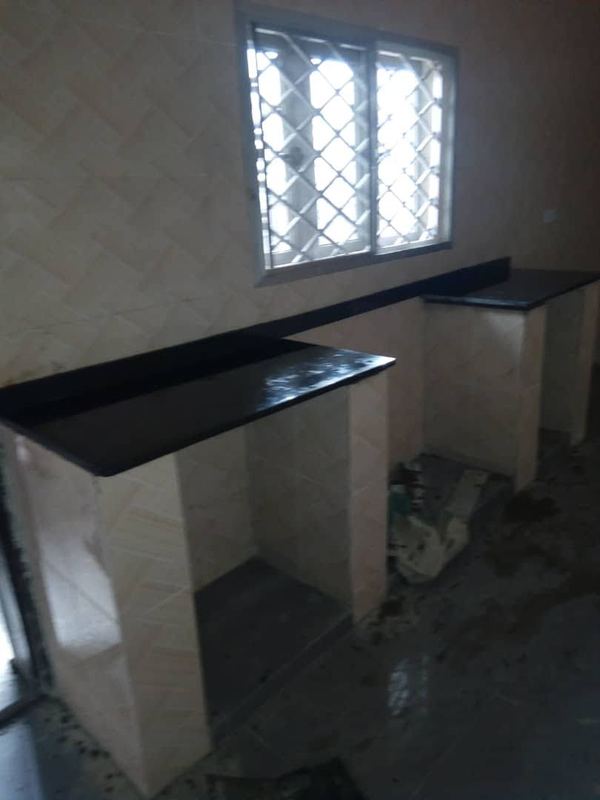 Granite counter and splashback