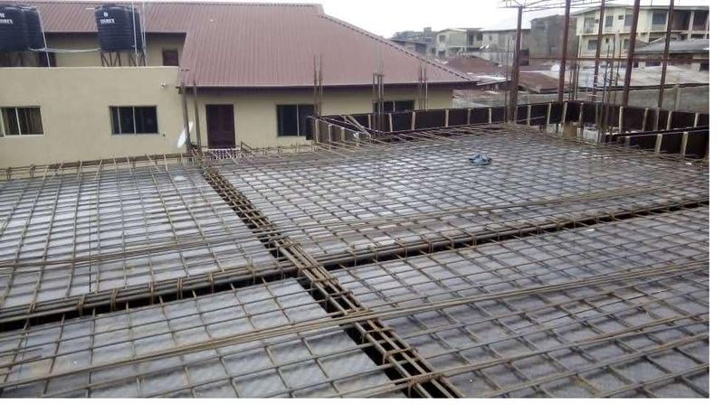 Slab reinforcement over the ground floor
