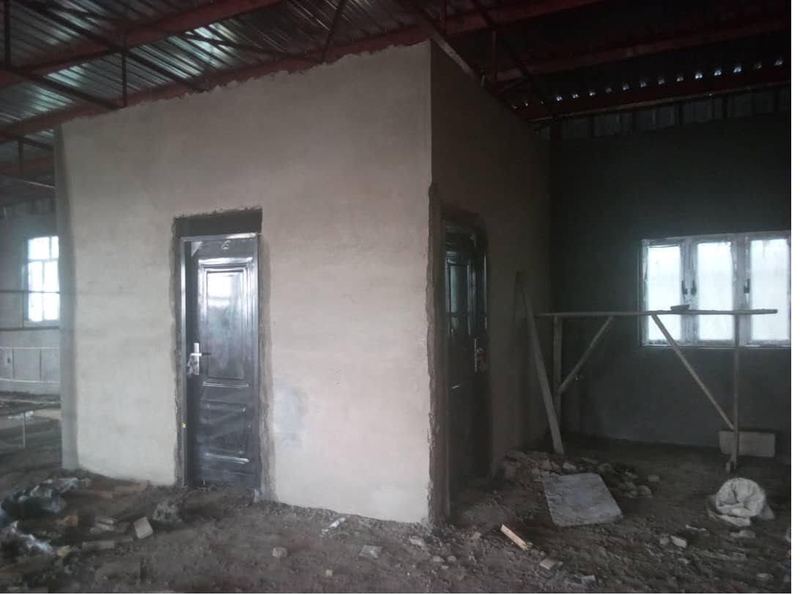 Painted and glazed room on completion
