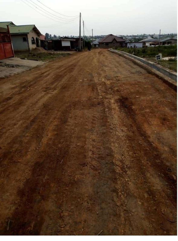 Formation and sub-base to the estate road