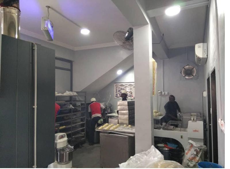 Preparation area with stainless equipment
