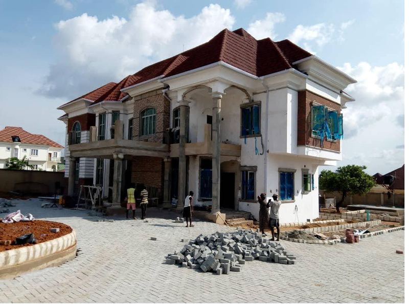 Completed terrace of semi-detached units