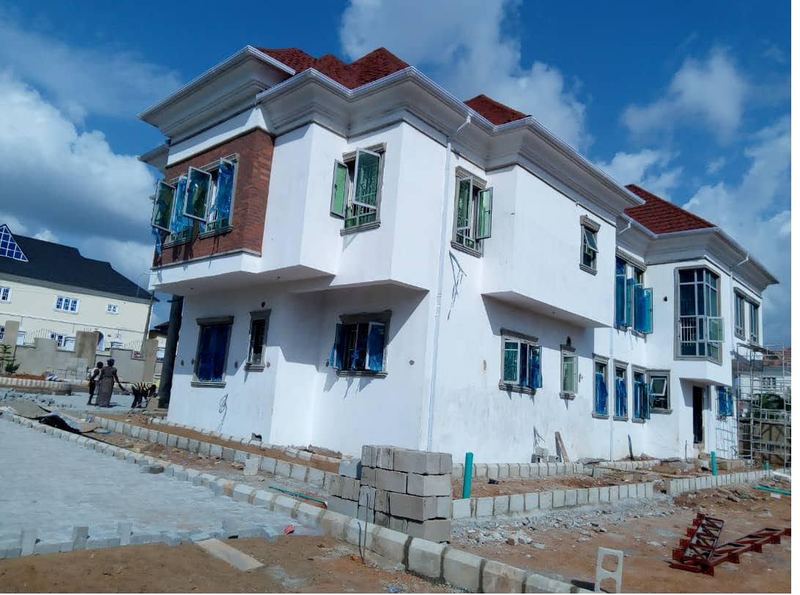 Rendered and painted elevations on completion