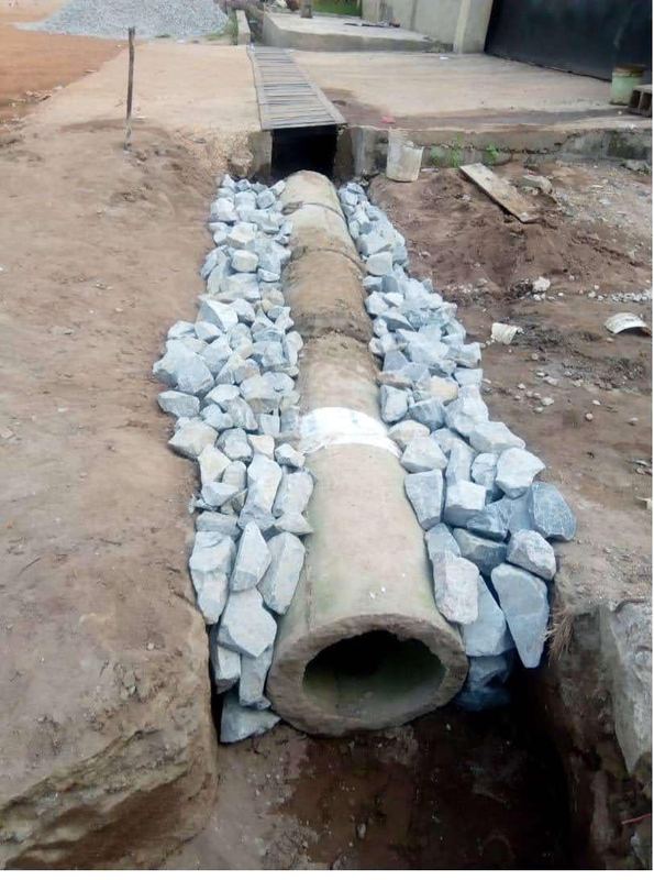 Rock protection to an outfall culvert