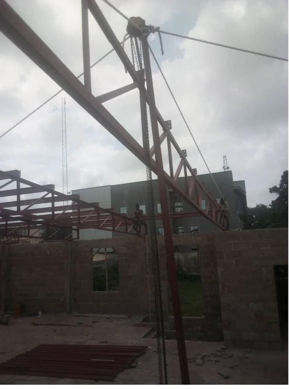 Rafter and column connection during erection