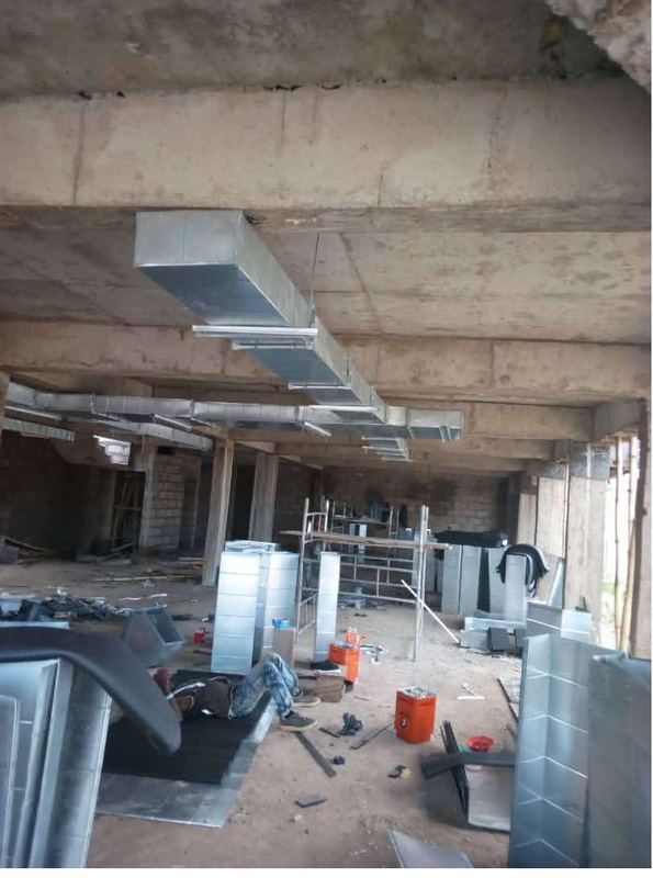 Plant and distribution ducting at first fix