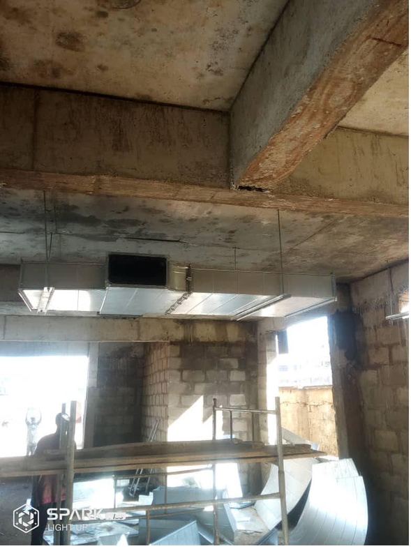 Duct run through a structural opening