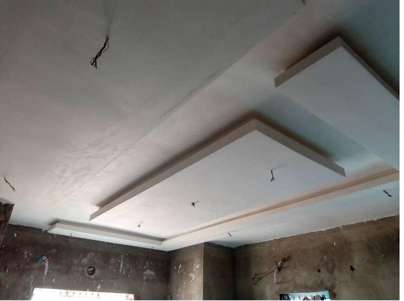 Ceiling bulkhead formed around the ductwork