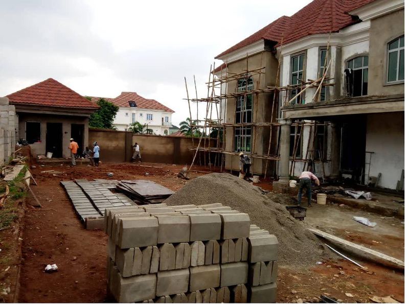 Estate under construction, block by block