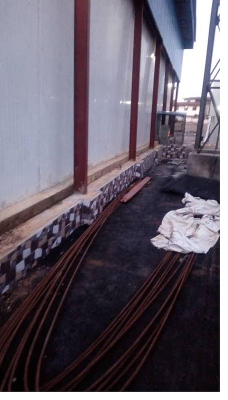 Conduit runs laid to the external route