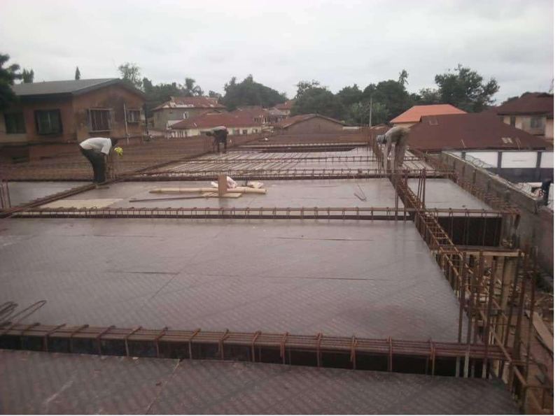 Completed slab pour, ground floor