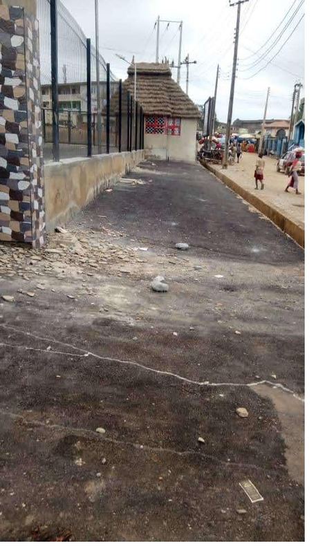 Paved access and boundary treatment
