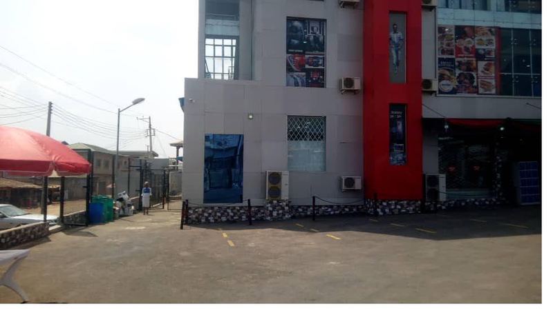 Frontage and forecourt on completion