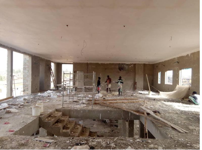 Ground floor slab and internal frame