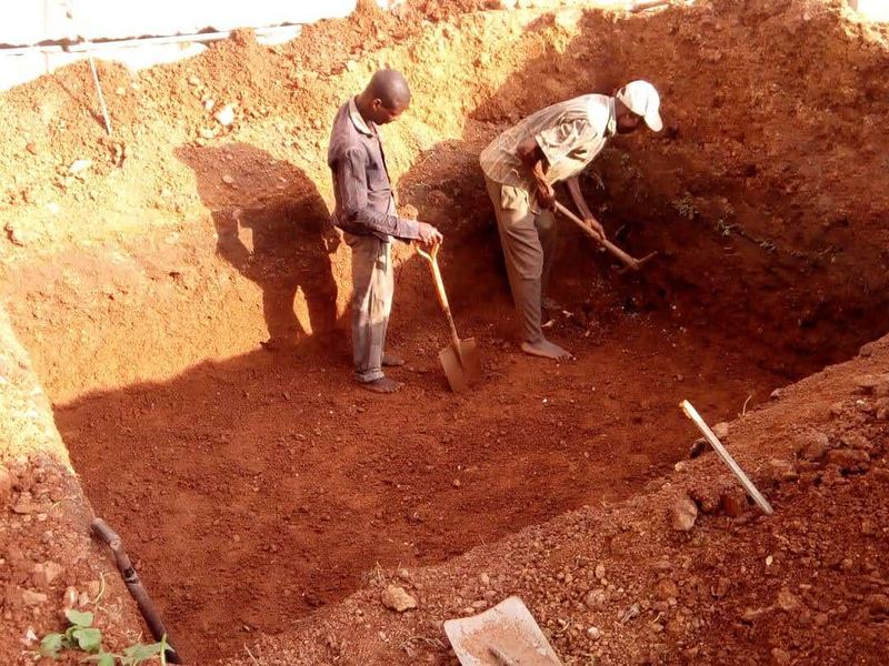 Setting out and excavation to foundation lines