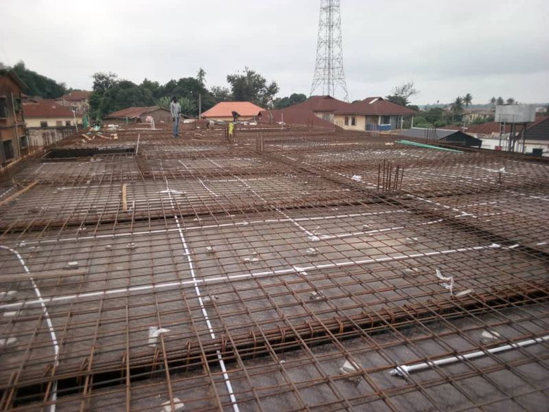 Slab reinforcement ready for inspection