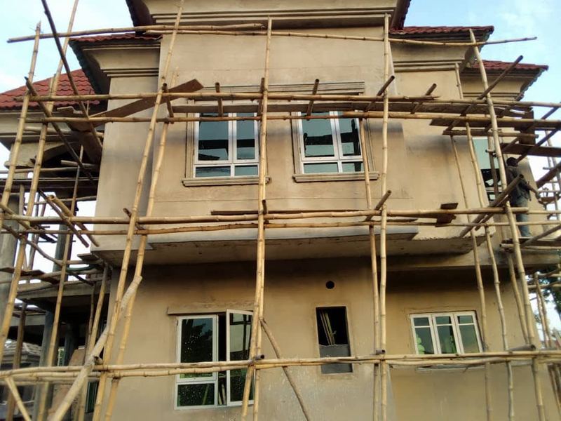 Rendered elevation with scaffold retained